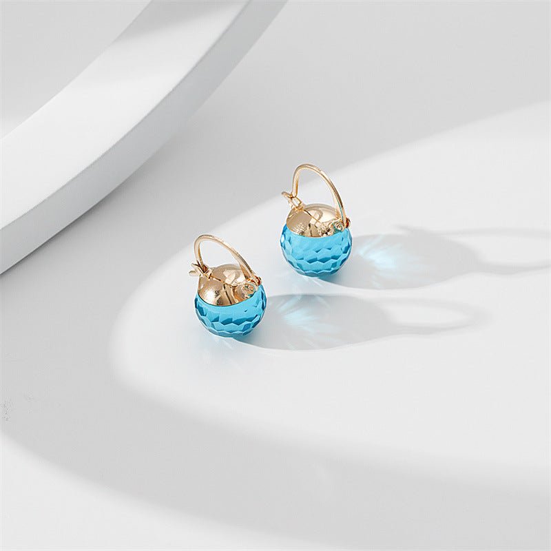 Women's European And American Stylish Round Crystal Ear Clips - PratSN