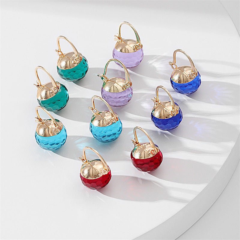 Women's European And American Stylish Round Crystal Ear Clips - PratSN