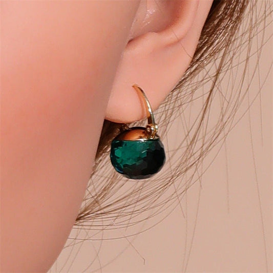 Women's European And American Stylish Round Crystal Ear Clips - PratSN