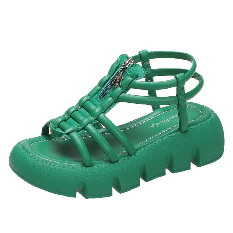 Women's Fashion Casual Mid Heel Platform Sandals - PratSN