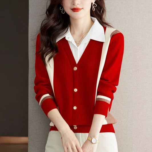 Women's Fashion Casual Multicolor Top Bottoming Shirt - PratSN