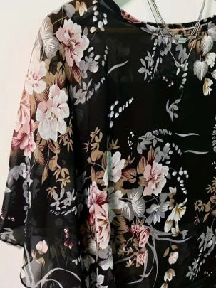Women's Fashion Round Neck Shirt With Half Sleeve Loose Shirt - PratSN