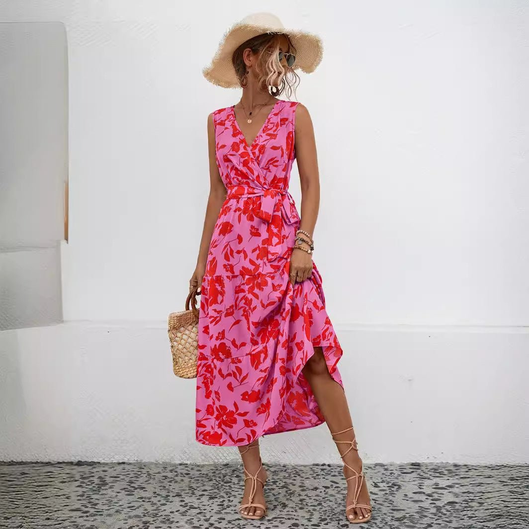 Women's Fashion Temperament Leisure V - neck Dress - PratSN