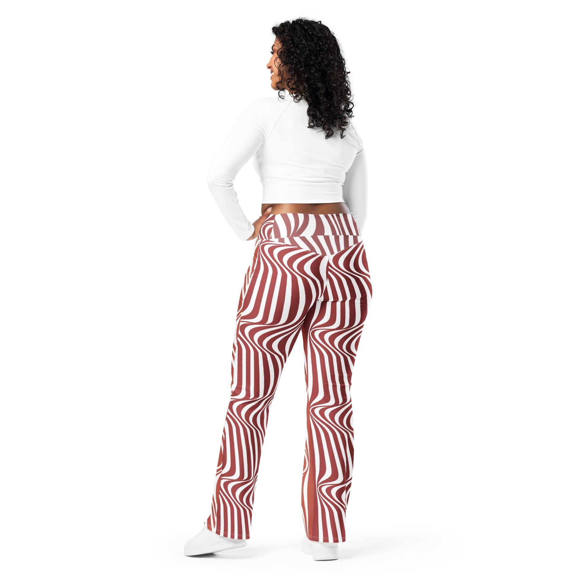 Women's Flare leggings, Tummy Control, Palazzo Pants, Bell Bottom Pants, Yoga Pants - PratSN