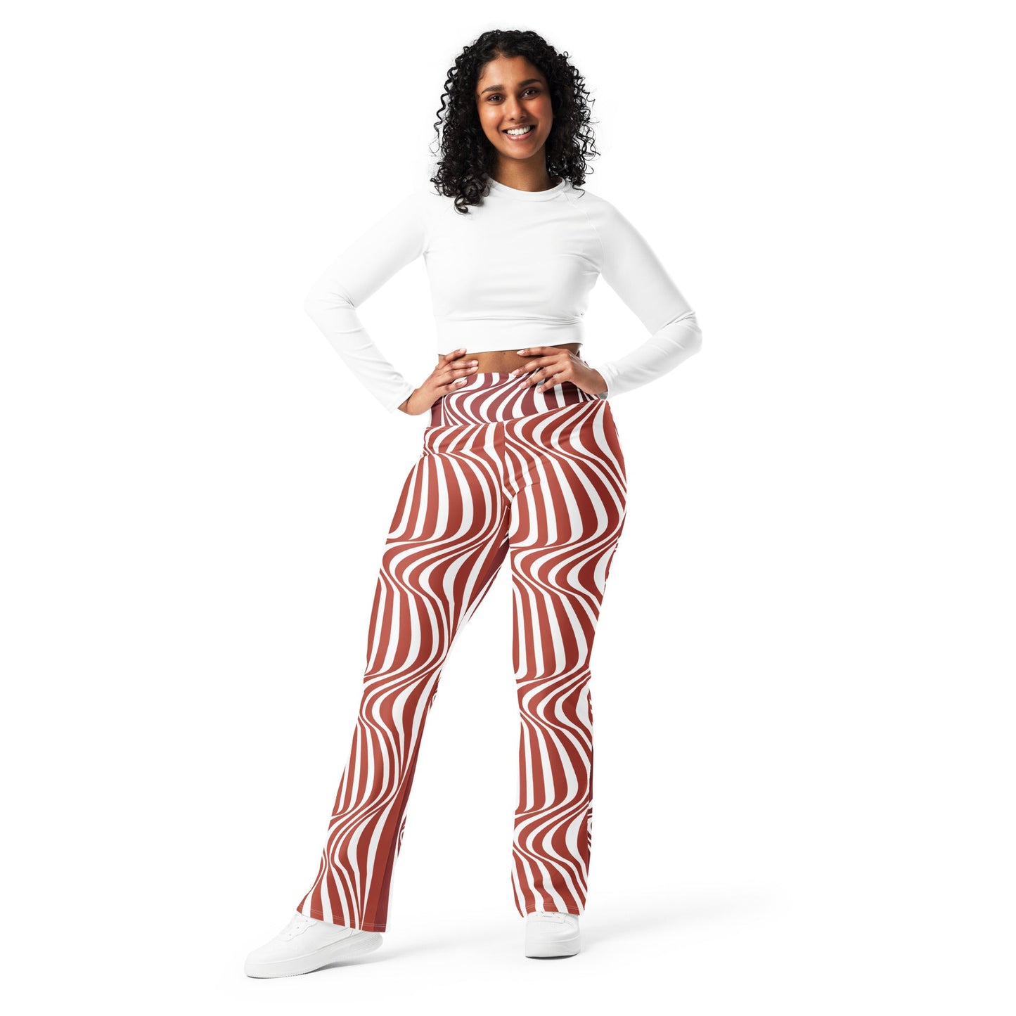 Women's Flare leggings, Tummy Control, Palazzo Pants, Bell Bottom Pants, Yoga Pants - PratSN