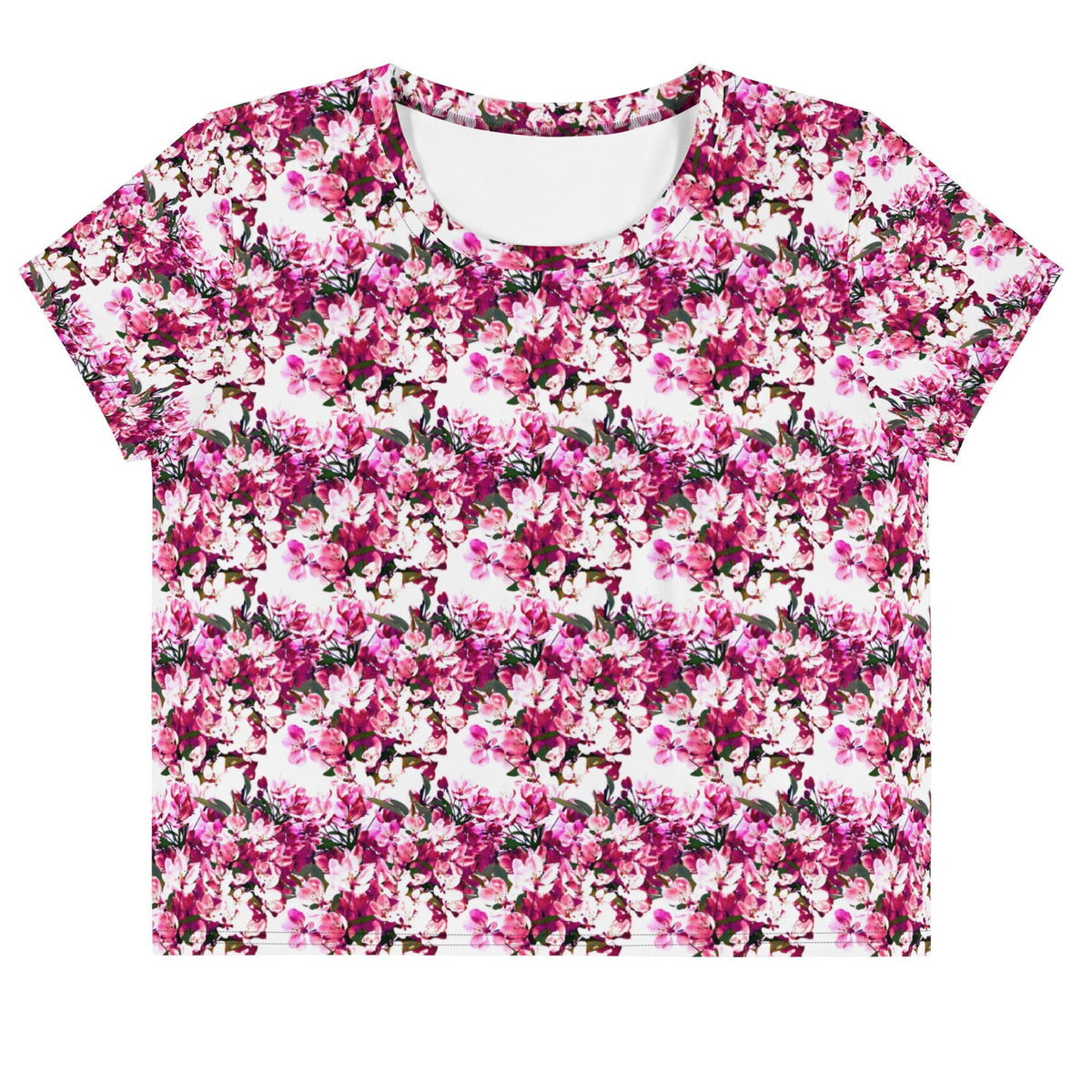 Women's Floral Crop Tee, Crop Top - PratSN