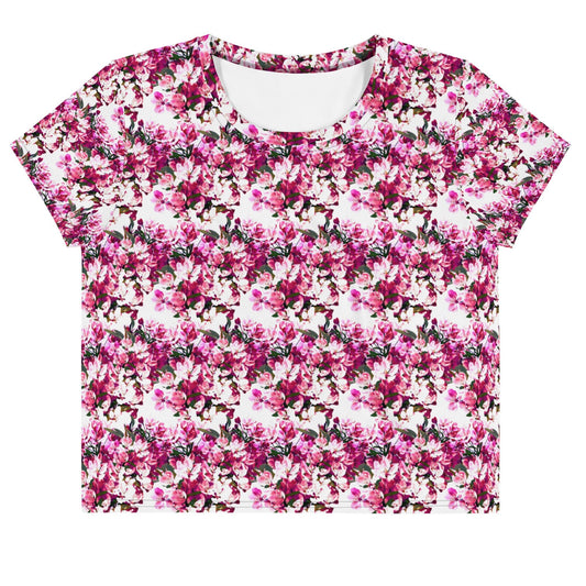 Women's Floral Crop Tee, Crop Top - PratSN