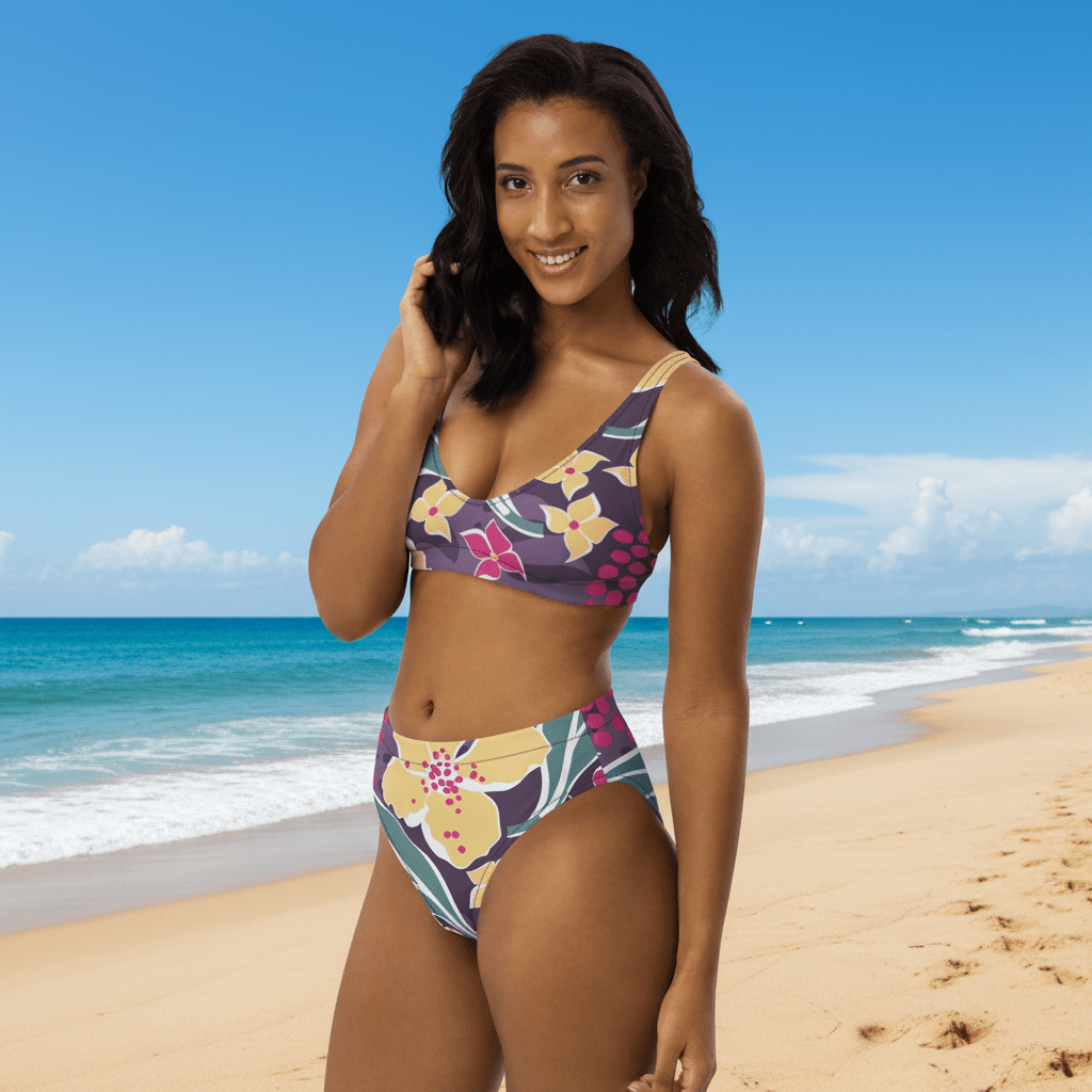 Women's Floral Pattern Bikini | Two-piece High-waisted bikini | Multicolor bikini for Her - PratSN