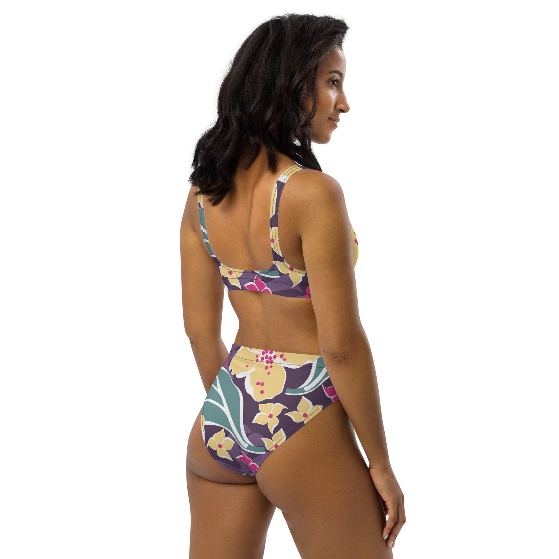 Women's Floral Pattern Bikini | Two - piece High - waisted bikini | Multicolor bikini for Her - PratSN