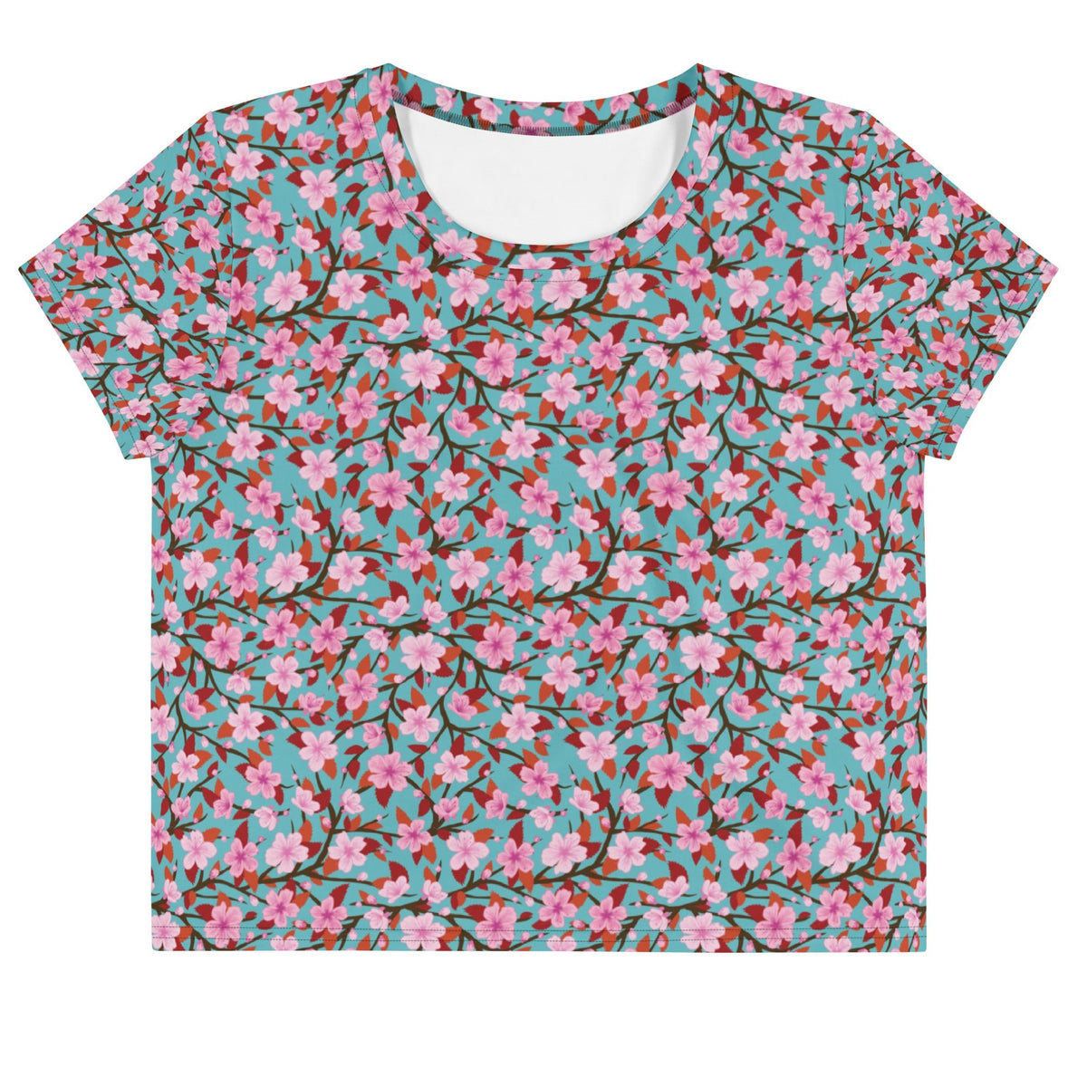 Women's Floral Print Crop Tee - PratSN
