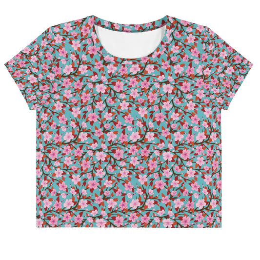 Women's Floral Print Crop Tee - PratSN