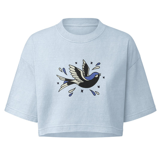 Women’s garment dye cropped tee - PratSN