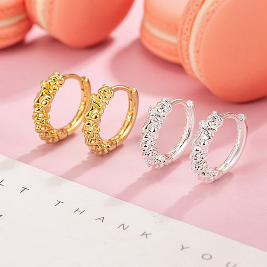 Women's Golden Silver Circle Earring - PratSN