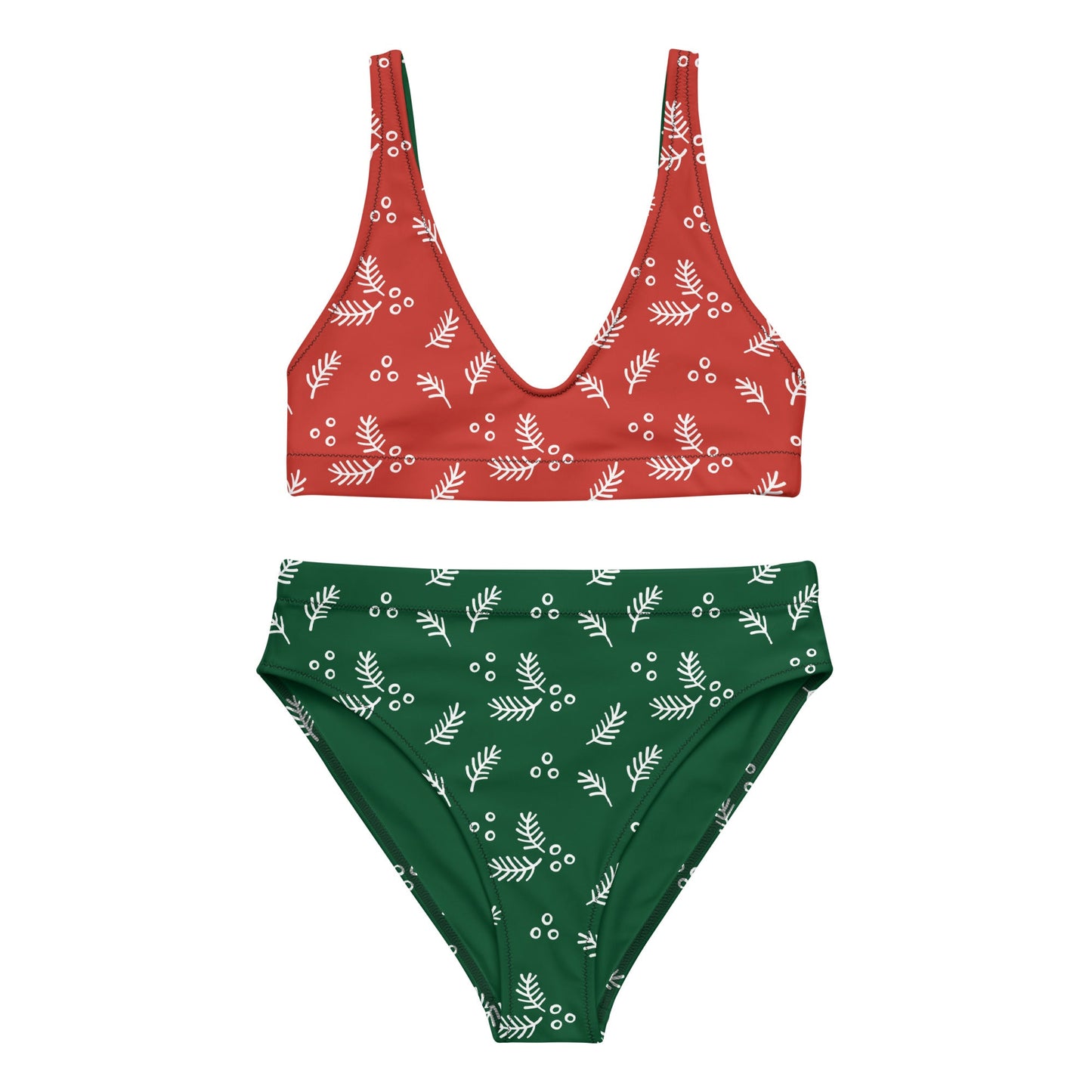 Women's Harley Davidson Red and Green High - waisted Bikini | Beach Babes - PratSN