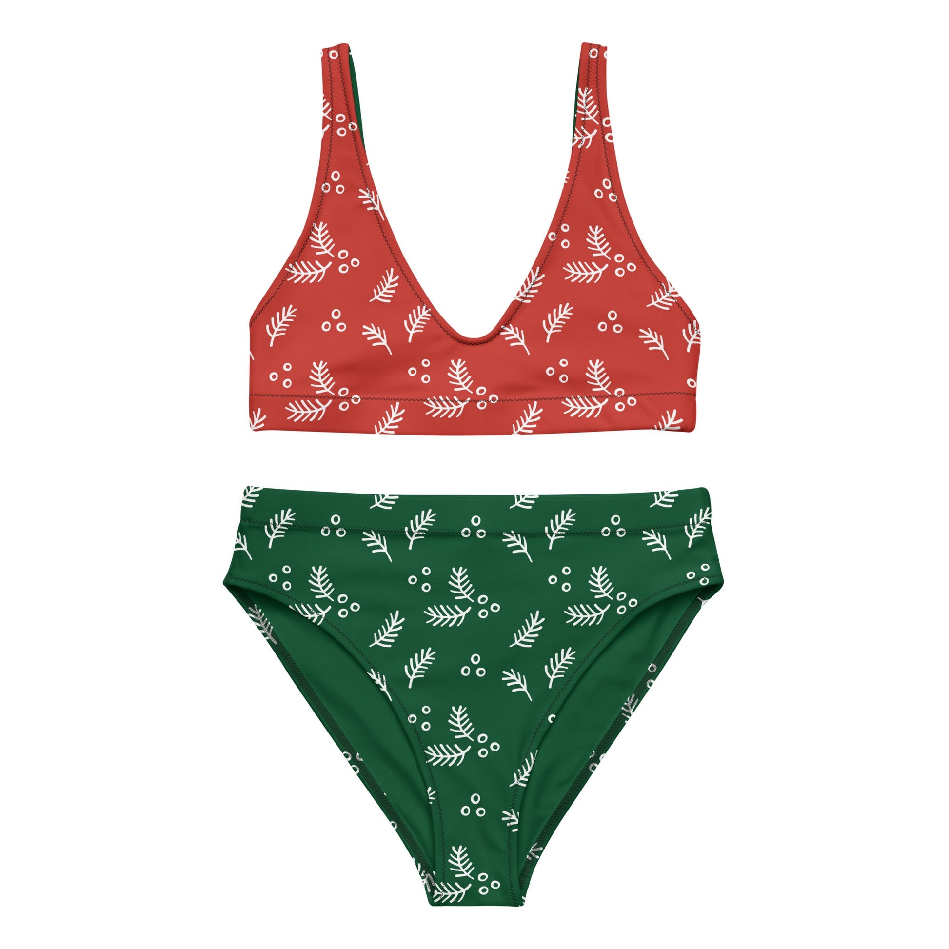 Women's Harley Davidson Red and Green High - waisted Bikini | Beach Babes - PratSN