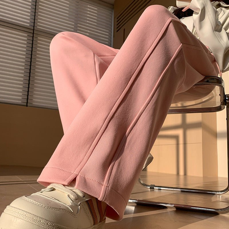 Women's High Waist Long Thin Straight Loose Leisure Sports Sweatpants - PratSN