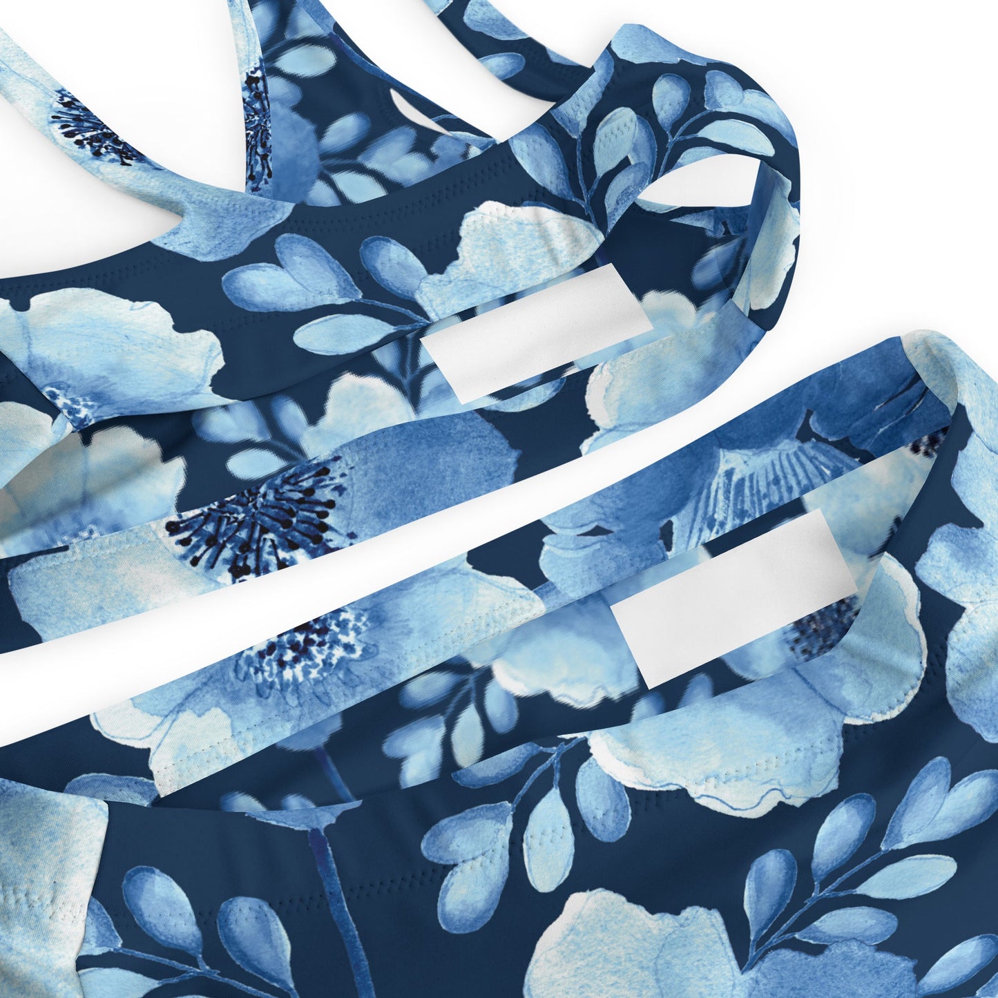 Women's high - waisted bikini | Blue and white bikini | Beach dress for Beach babes - PratSN
