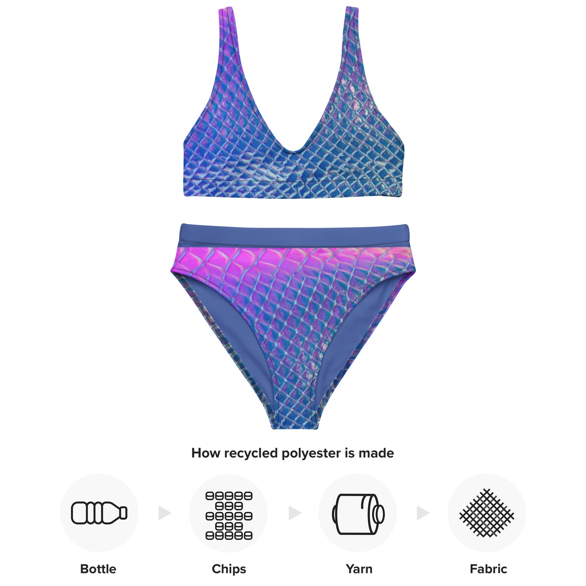Women's high - waisted bikini, Swimsuit for Women Vacation Beachwear Cruise Swimsuit, Bikini, Gift Bathing Suit - PratSN
