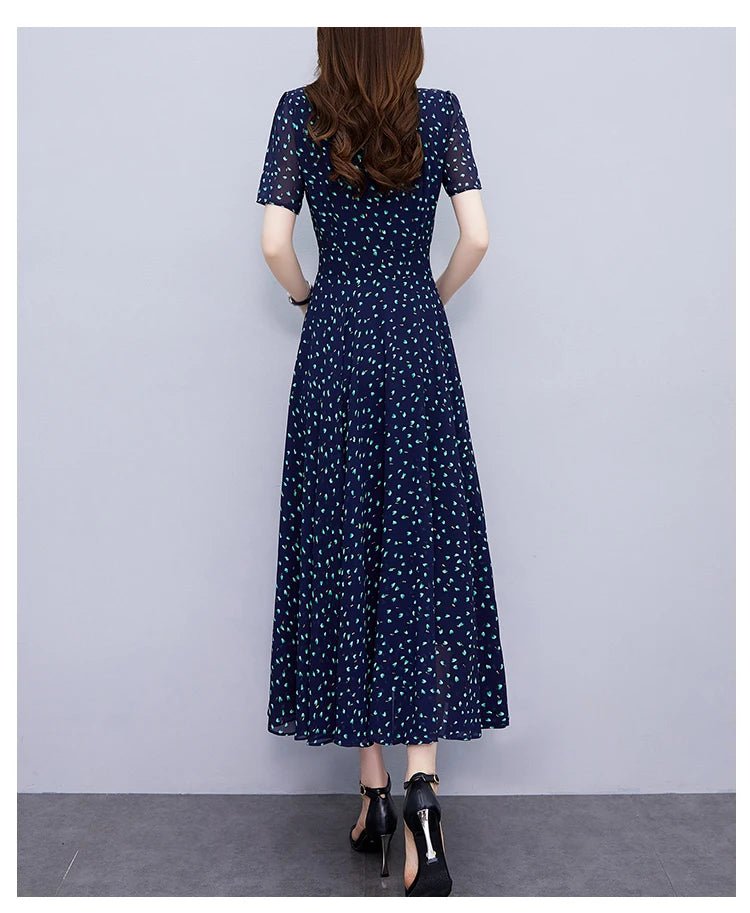 Women's Holiday Long Sundress Elegant Bodycon Party Evening Midi Dress Women Vintage Chic Prom Night Robe - PratSN