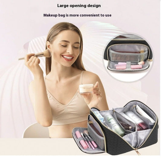 Women's Large - Capacity Cosmetic Bag Portable Waterproof Makeup Storage Case - PratSN