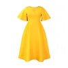 Women's Latest Design Flare Sleeve V - neck Fashion a Line Party Dresses Women Evening Dresses Women Lady Elegant Dress - PratSN