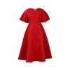 Women's Latest Design Flare Sleeve V - neck Fashion a Line Party Dresses Women Evening Dresses Women Lady Elegant Dress - PratSN