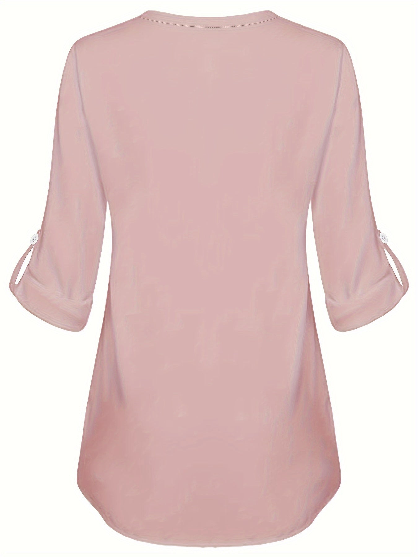 Women's Long Sleeved Simple And Versatile Casual Pearl Button Shirt - PratSN
