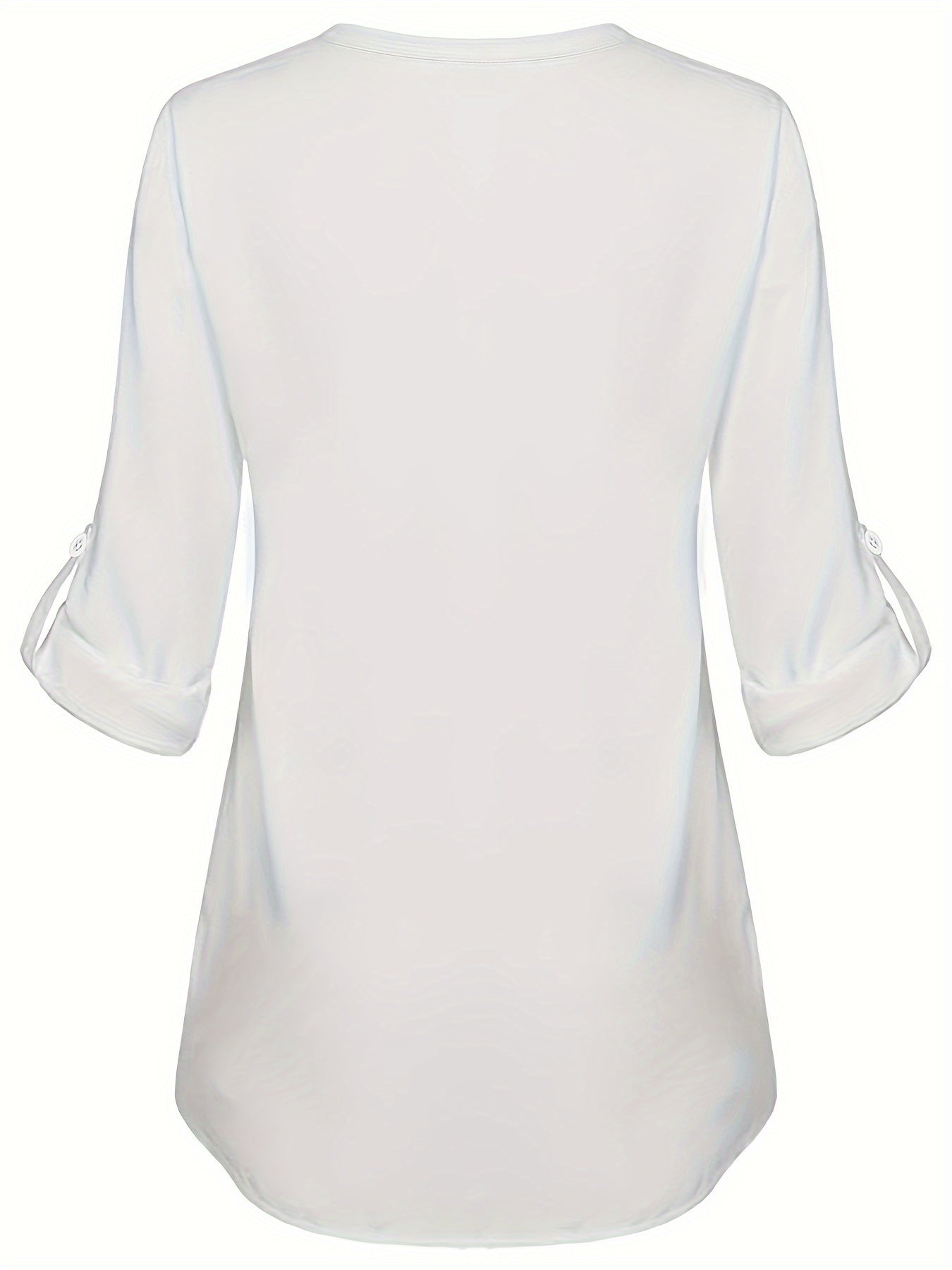 Women's Long Sleeved Simple And Versatile Casual Pearl Button Shirt - PratSN