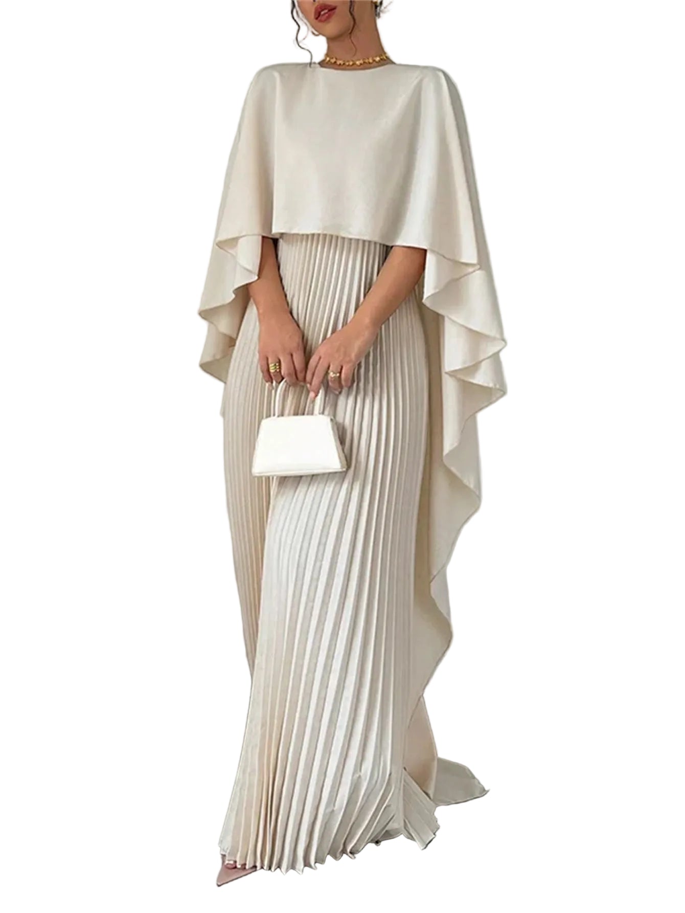 Women's Loose Batwing Sleeve Dress Fashion Casual Mid - Length Summer Dresses - PratSN