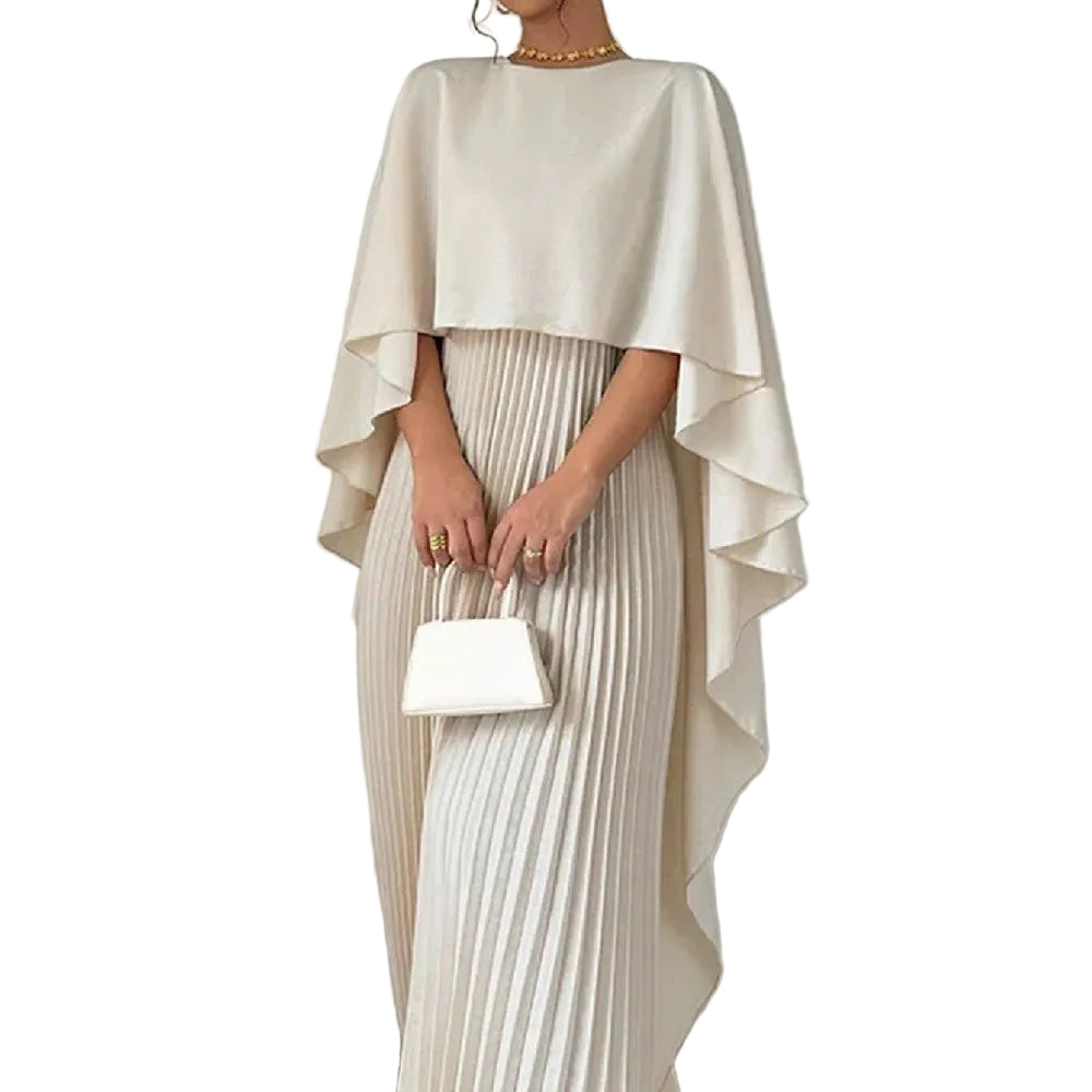 Women's Loose Batwing Sleeve Dress Fashion Casual Mid - Length Summer Dresses - PratSN