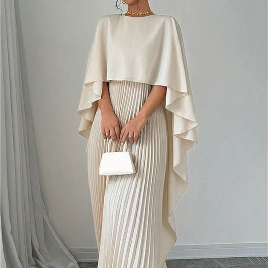 Women's Loose Batwing Sleeve Dress Fashion Casual Mid - Length Summer Dresses - PratSN