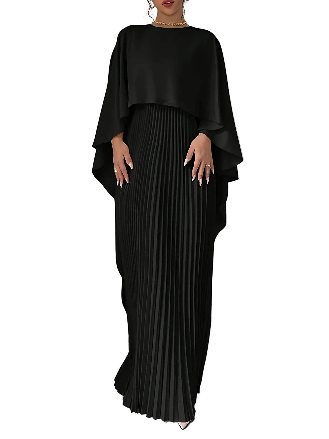 Women's Loose Batwing Sleeve Dress Fashion Casual Mid - Length Summer Dresses - PratSN
