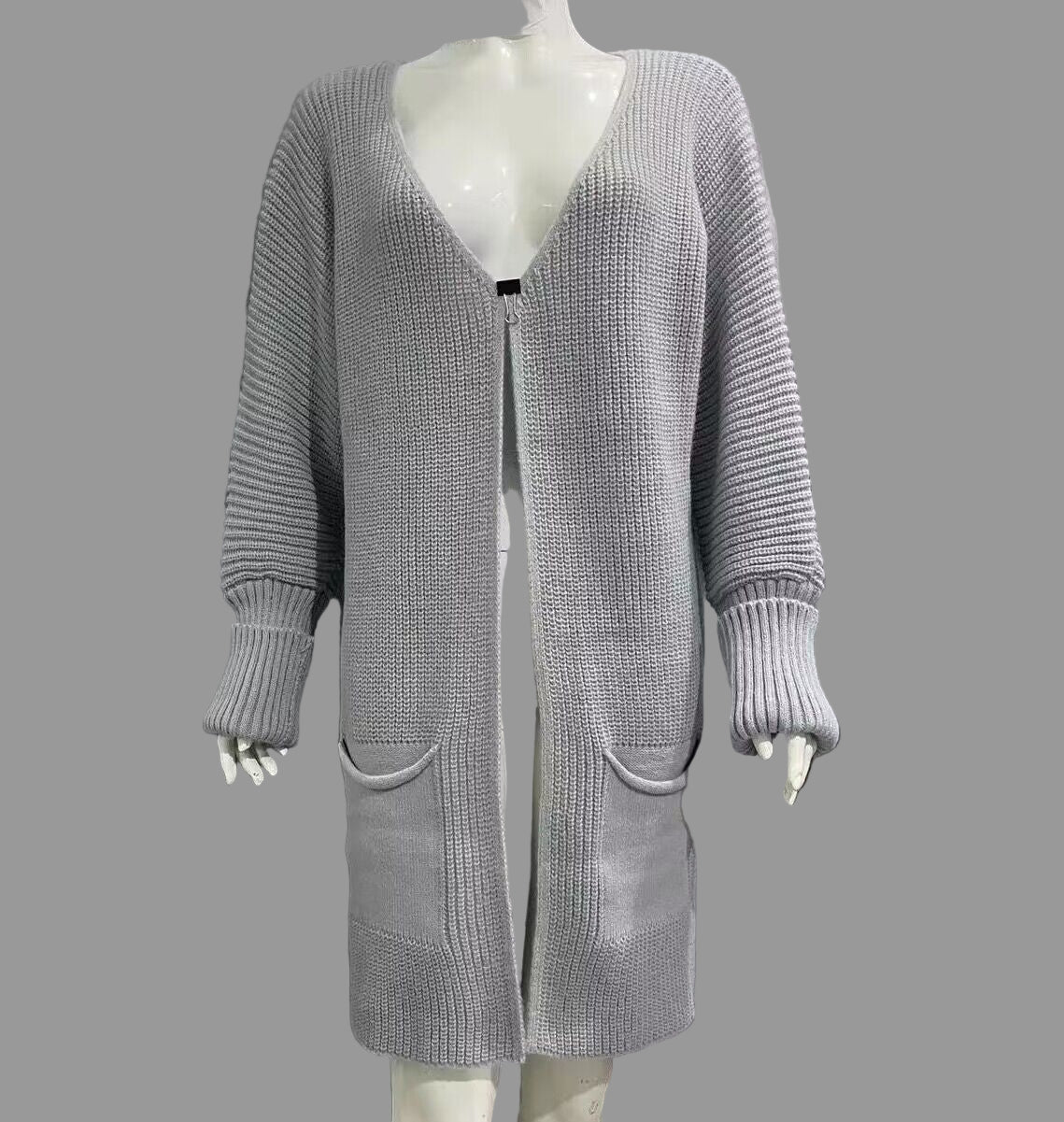 Women's Loose Knitted Sweater Mid - length Coat - PratSN