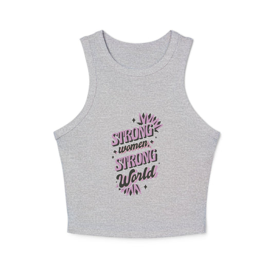 Women's micro rib racer tank top - PratSN