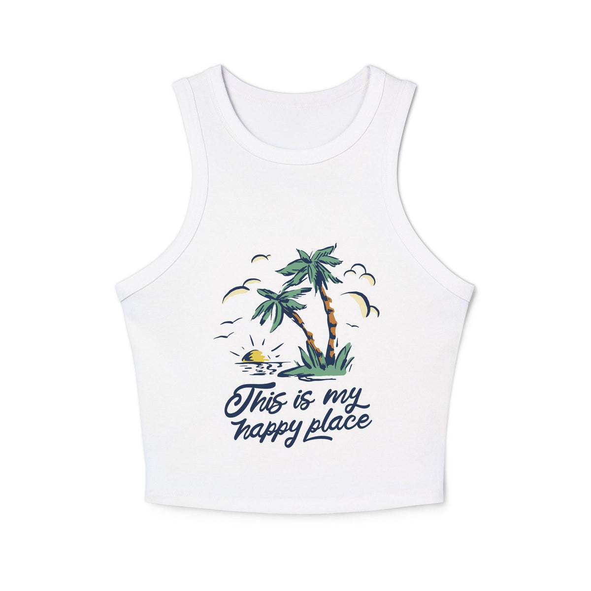 Women's micro rib racer tank top - PratSN
