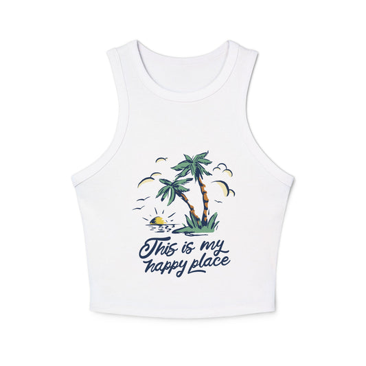 Women's micro rib racer tank top - PratSN