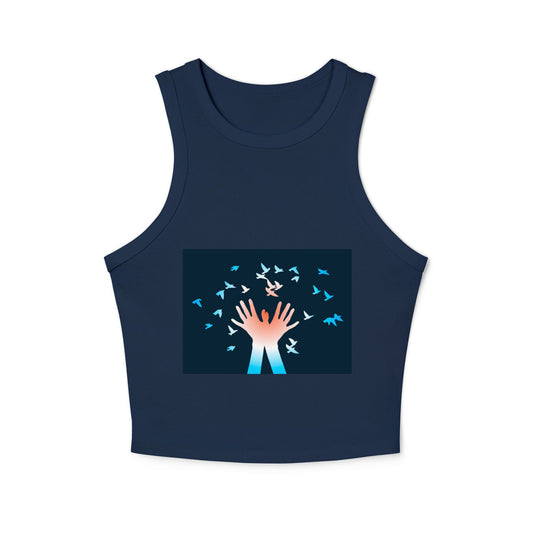 Women's micro rib racer tank top - PratSN