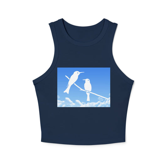 Women's micro rib racer tank top - PratSN
