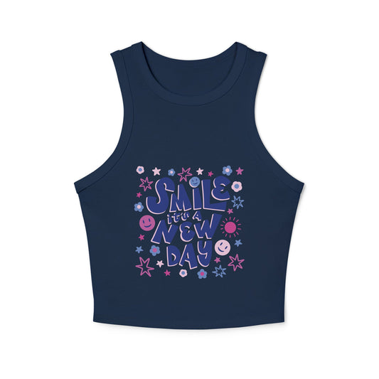 Women's micro rib racer tank top - PratSN