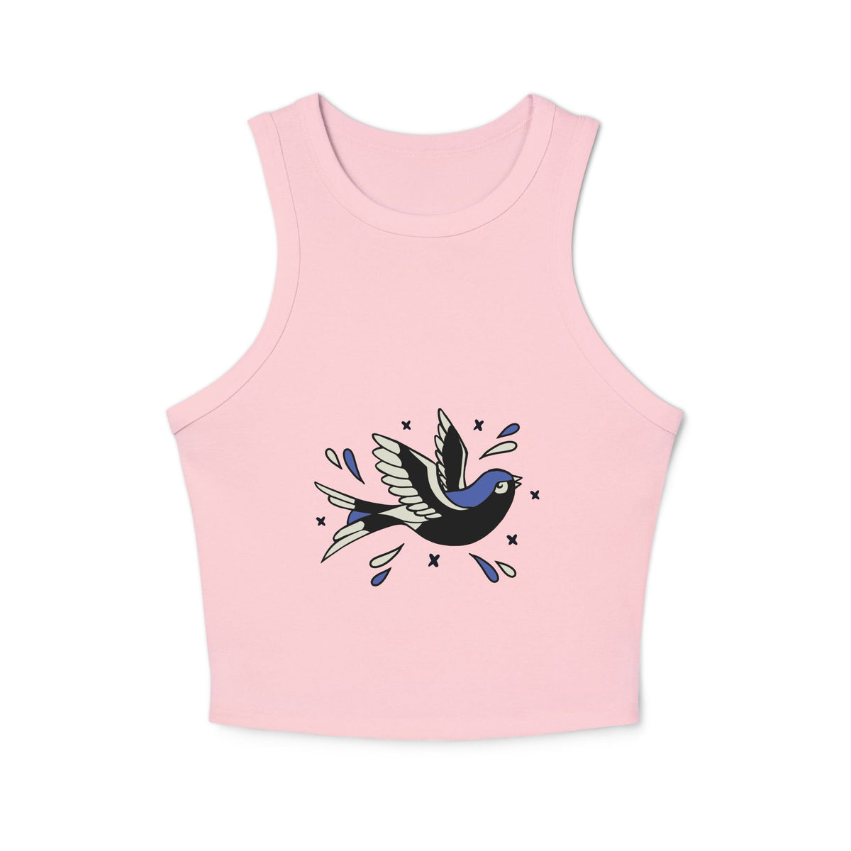 Women's micro rib racer tank top - PratSN