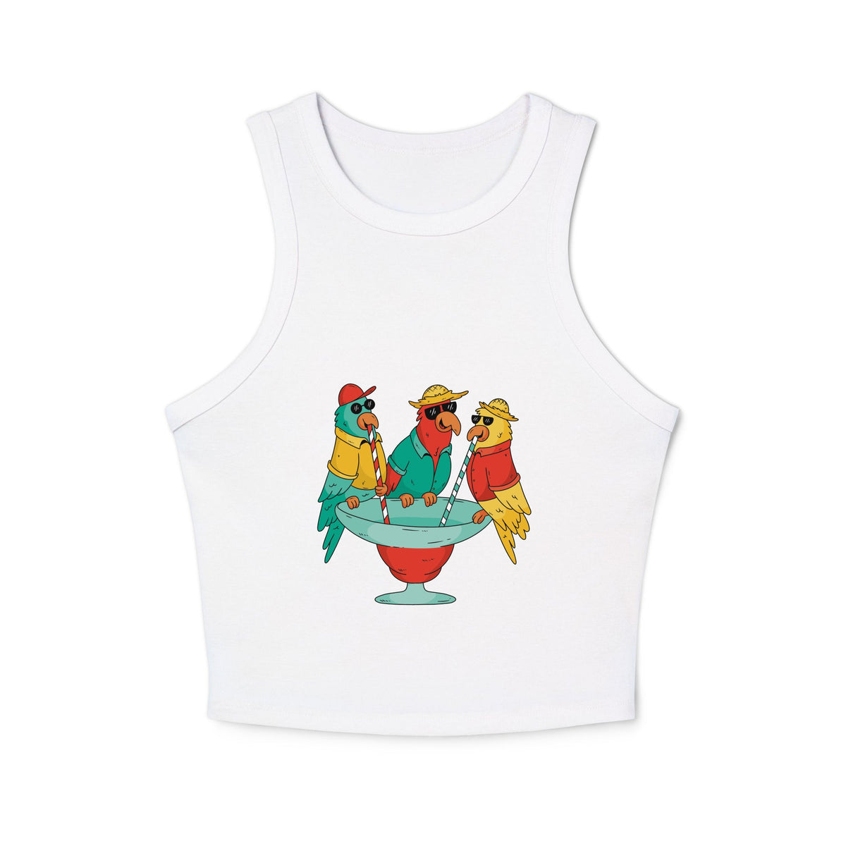 Women's micro rib racer tank top - PratSN