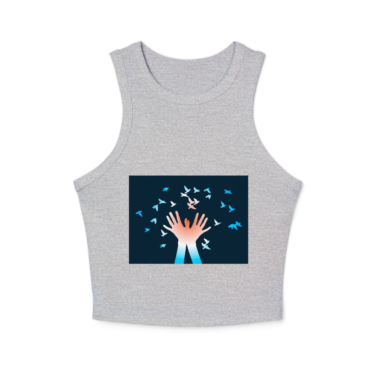 Women's micro rib racer tank top - PratSN