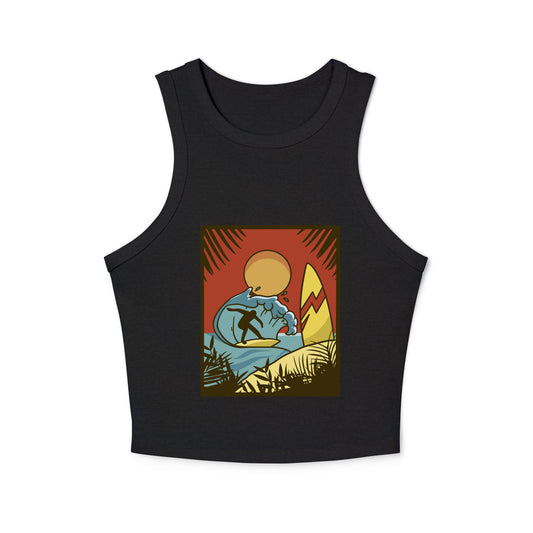 Women's micro rib racer tank top - PratSN