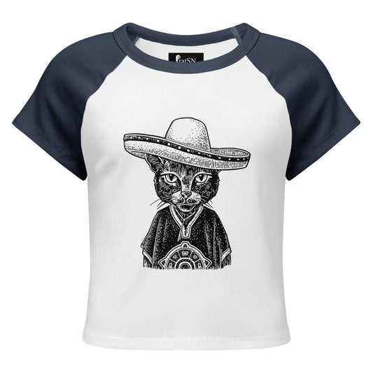 Women’s micro rib raglan baby tee - PratSN