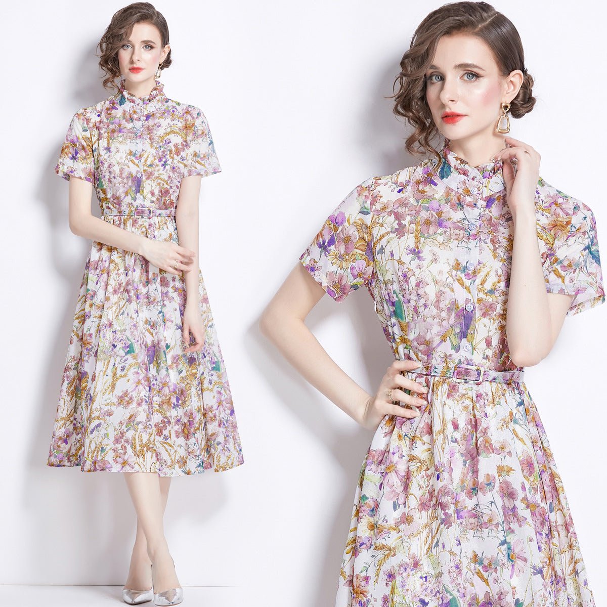 Women's Mild Luxury Retro Elegant Dress - PratSN