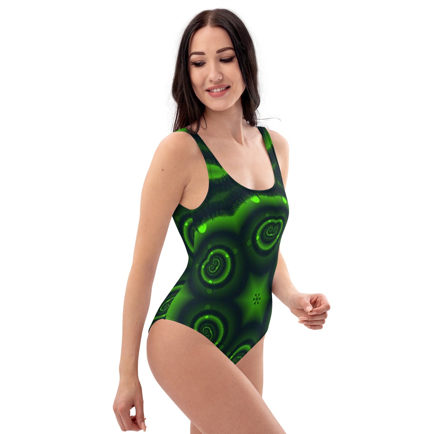 Women's One - Piece Swimsuit, Green Swimwear, bathing suits, Swimming Suits. Women's Swimwear - PratSN