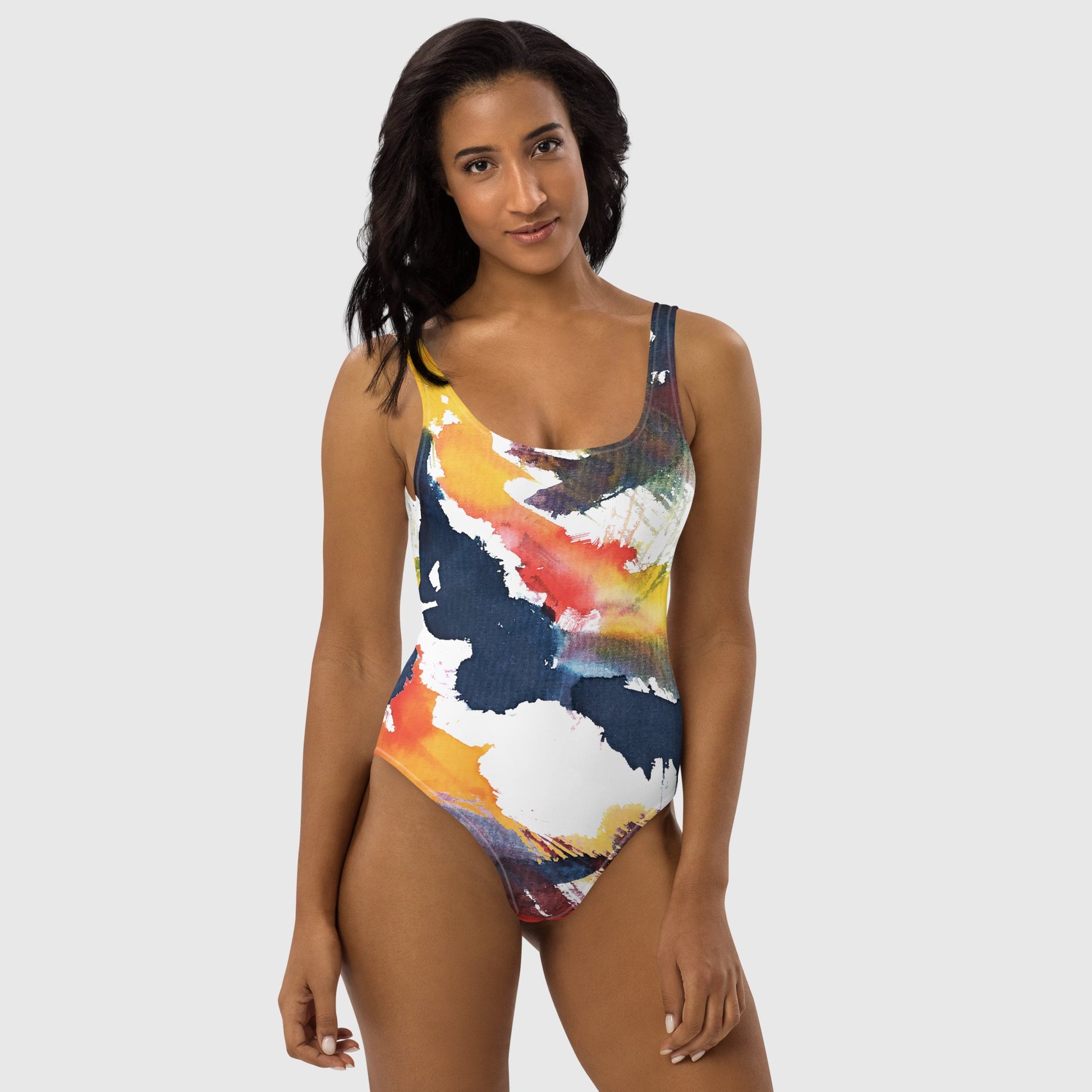 Women's one - Piece Swimsuit, Multicolor swimsuit, Multicolor swimwear, beautiful beach dress - PratSN