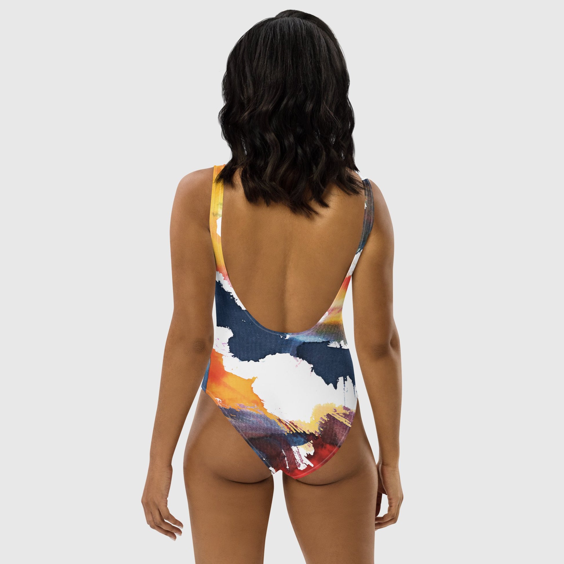 Women's one - Piece Swimsuit, Multicolor swimsuit, Multicolor swimwear, beautiful beach dress - PratSN