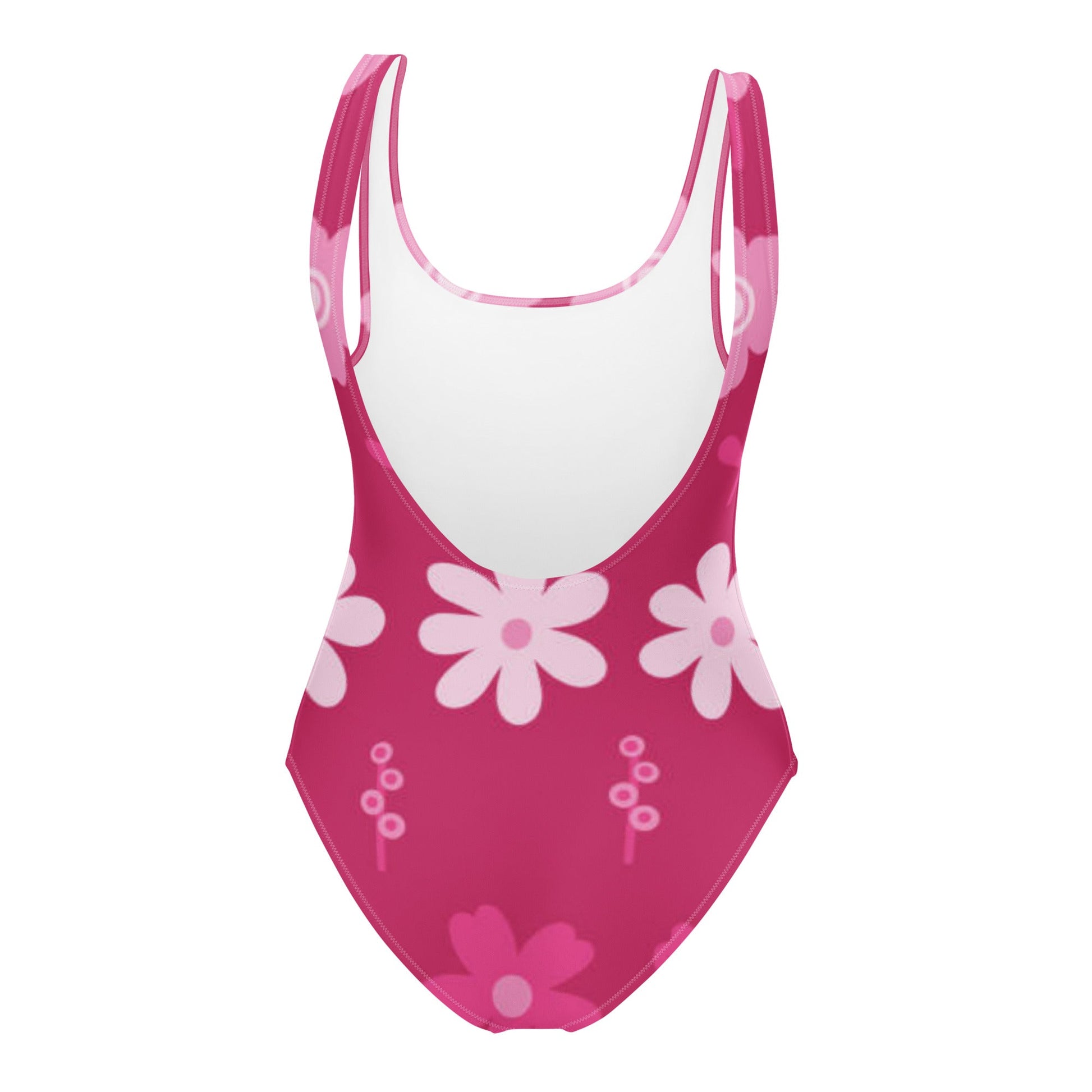 Women's One - Piece Swimsuit, Pink Floral Swimwear, tankinis, Swimsuit, Beachwear, Bathing Suit - PratSN