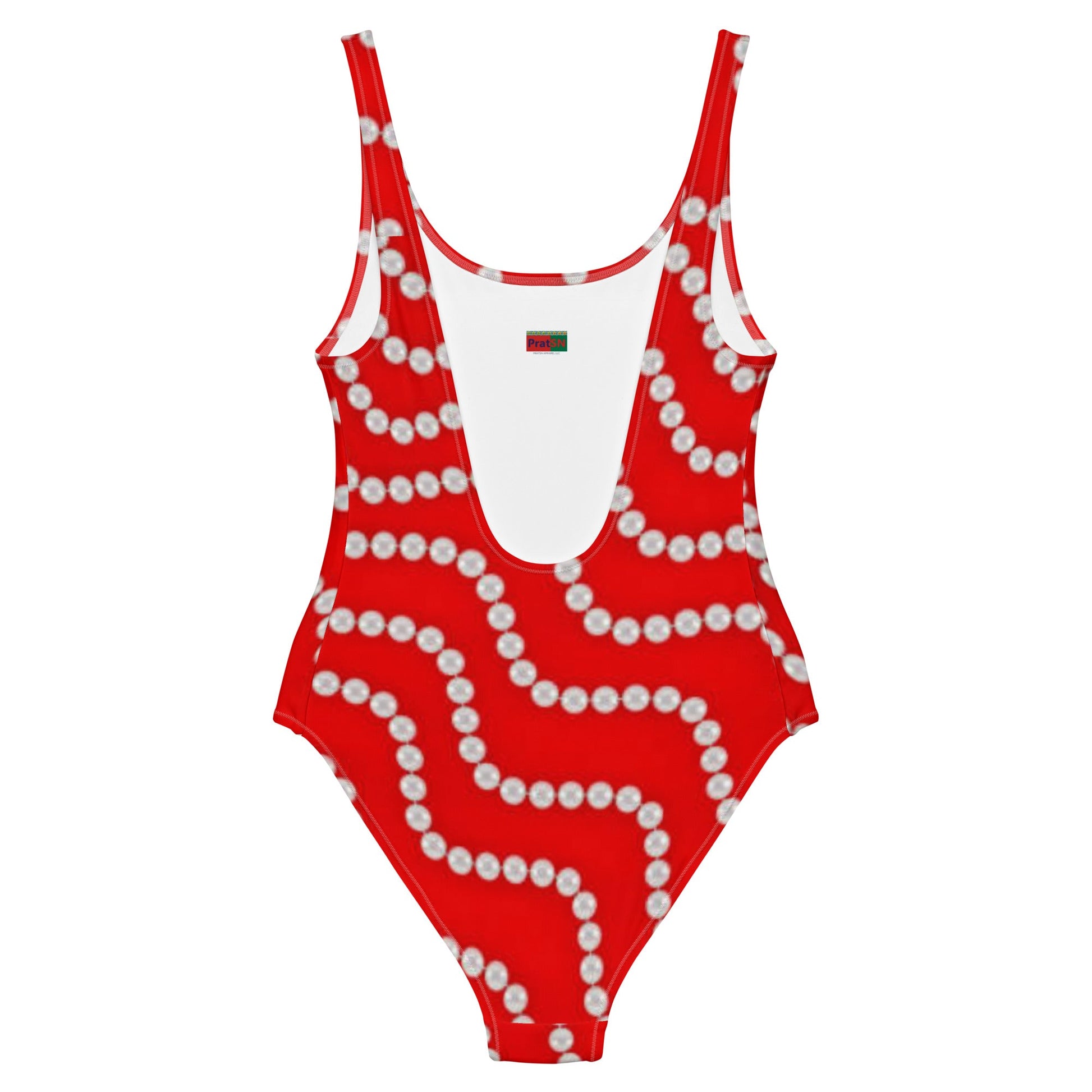 Women's One - Piece Swimsuit, Red Rhinestone Print Outfit, tankinis, Swimsuit, Beachwear, Bathing Suit - PratSN